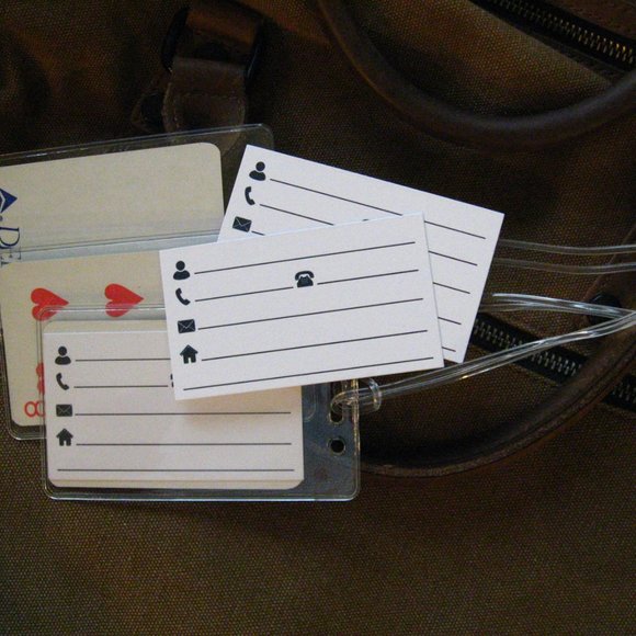 ✈️ Delta Airlines White Love To Fly Luggage Tags (3) - Picture 4 of 4